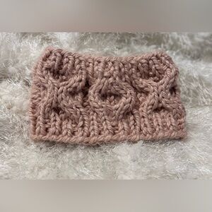 Handmade Hand crafted XOXO Knit headband pink
